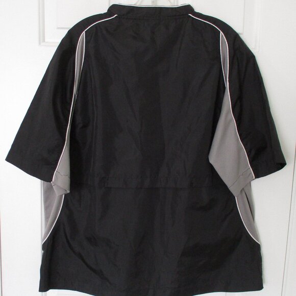Mizuno Mens S/S Black Gray 1/4 Zip Baseball Windbreaker NWOT - Size Medium - Picture 2 of 2
